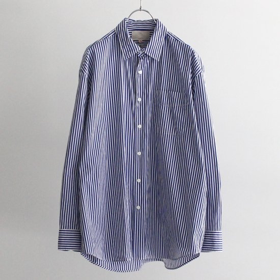 YOKO SAKAMOTO REGULAR COLLAR SHIRT - BLUE STRIPE - PURAS