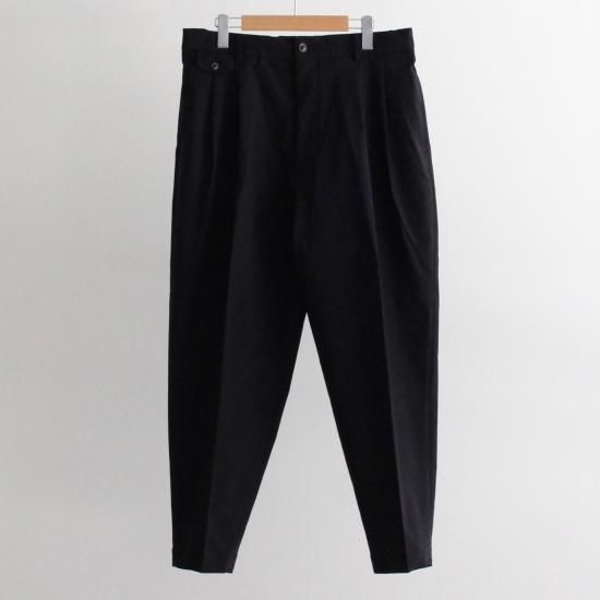 YOKO SAKAMOTO SUIT TAPERED TROUSERS - RE BLACK - PURAS