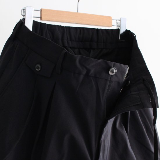 YOKO SAKAMOTO SUIT TAPERED TROUSERS - RE BLACK - PURAS