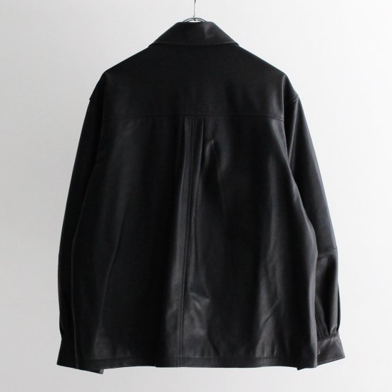 CCU “THOMAS” COVERALL SHIRT JACKET/SHEEP SKIN- BLACK