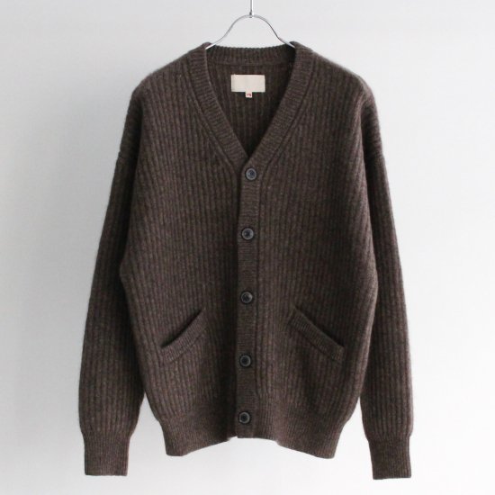 YOKO SAKAMOTO YAK KNIT CARDIGAN - HEATHER BROWN - PURAS