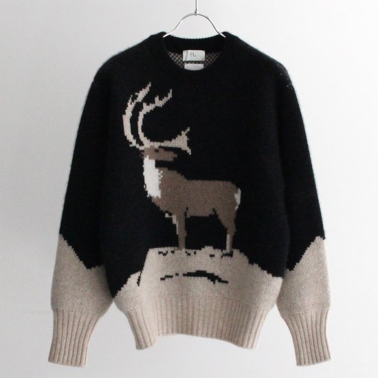 HERILL Cashmere Jacquard Sweater TONAKAI - BLACK - PURAS