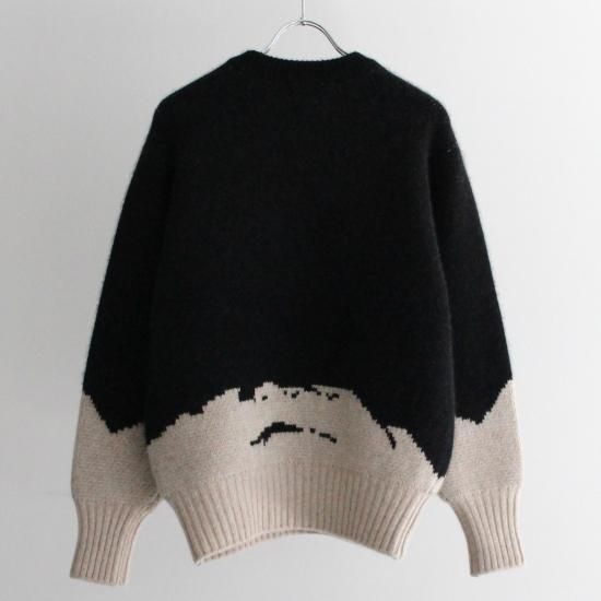 HERILL Cashmere Jacquard Sweater TONAKAI - BLACK - PURAS HERILL Cashmere Jacquard Sweater TONAKAI - BLACK - PURAS