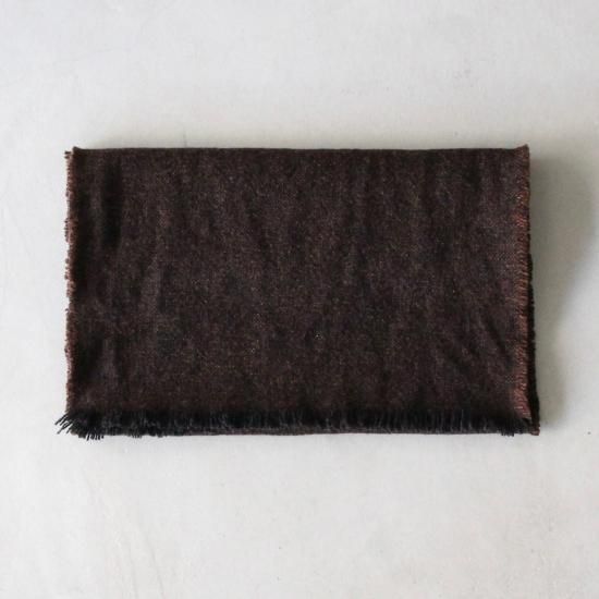 YOKO SAKAMOTO WOOL SCARF - BROWN - PURAS