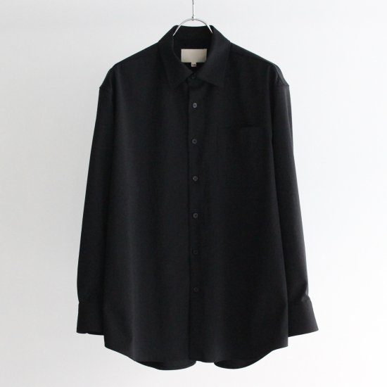 YOKO SAKAMOTO SUIT REGULAR COLLAR SHIRT - BLACK - PURAS