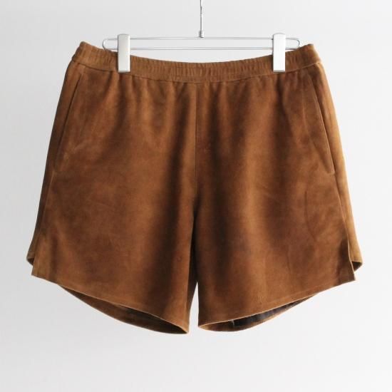 SEVEN BY SEVEN SUEDE LEATHER SHORT PANTS - CAMEL - PURAS