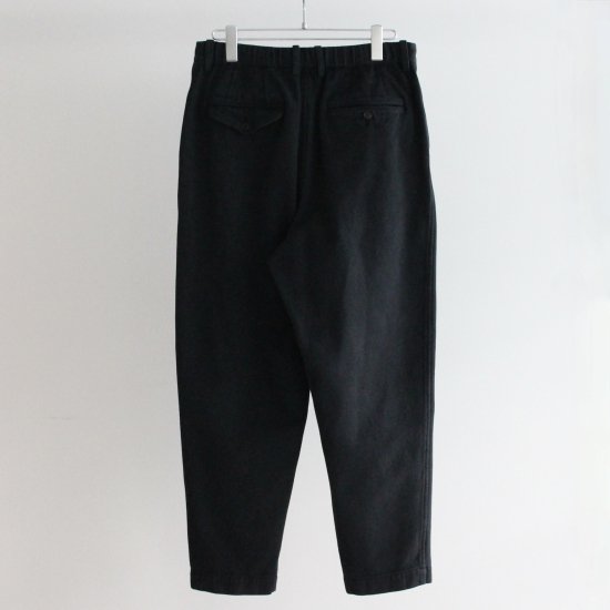 YOKO SAKAMOTO WORK TAPERED TROUSERS - BLACK - PURAS