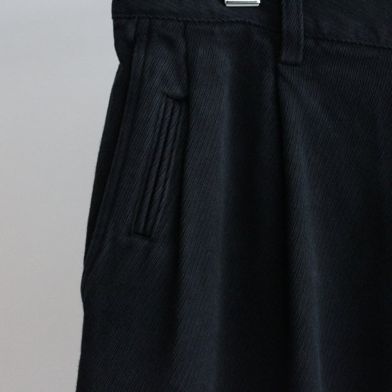 YOKO SAKAMOTO WORK TAPERED TROUSERS - BLACK - PURAS