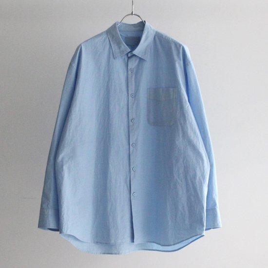 YOKO SAKAMOTO　REGULAR COLLAR SHIRT - SKY BLUE - PURAS