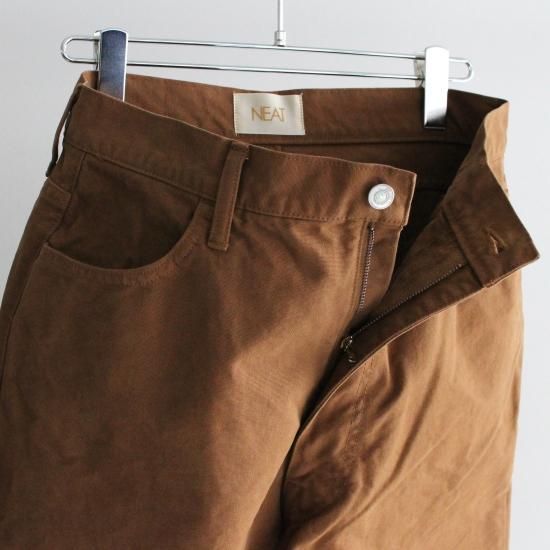パンツ NEAT Cotton Kersey Beltless (BROWN) NEAT Cotton Kersey Beltless (BROWN)