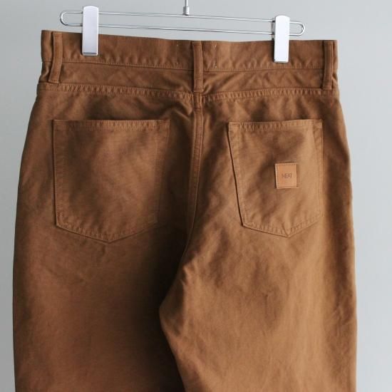 NEAT COLOR COTTON DUCK PANTS - BROWN - PURAS