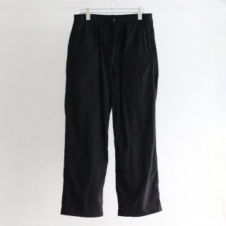 ULTERIOR / WOOL FLANNEL MIL-PANTS BLACK - スラックス