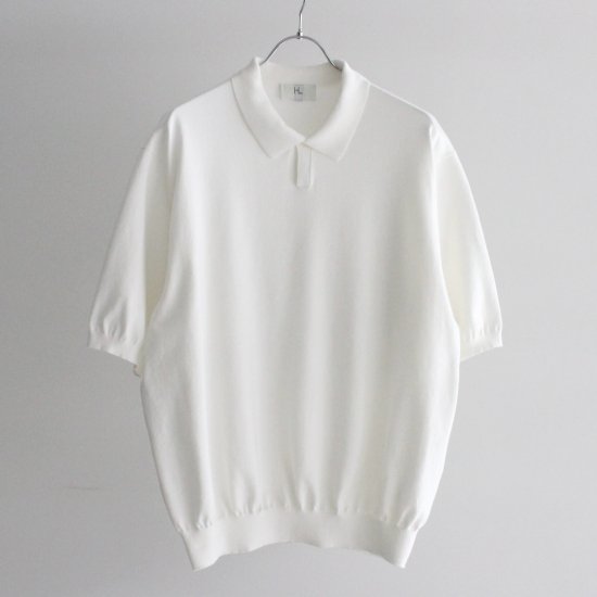 HERILL　Cotton Polo S/S - WHITE - PURAS