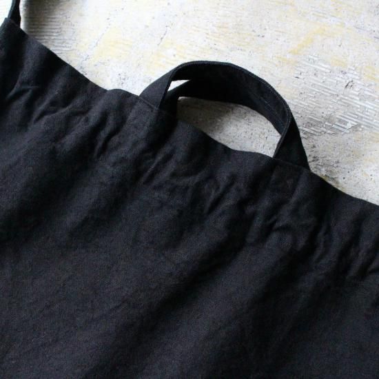 MITTAN 亜麻苧麻残布バッグ - 黒 - PURAS