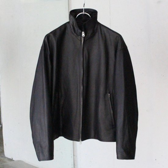 YOKO SAKAMOTO LEATHER RIDERS JACKET - BLACK - PURAS