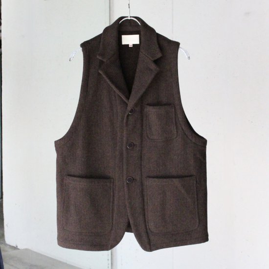 YOKO SAKAMOTO　BEACH CLOTH VEST - BROWN - PURAS