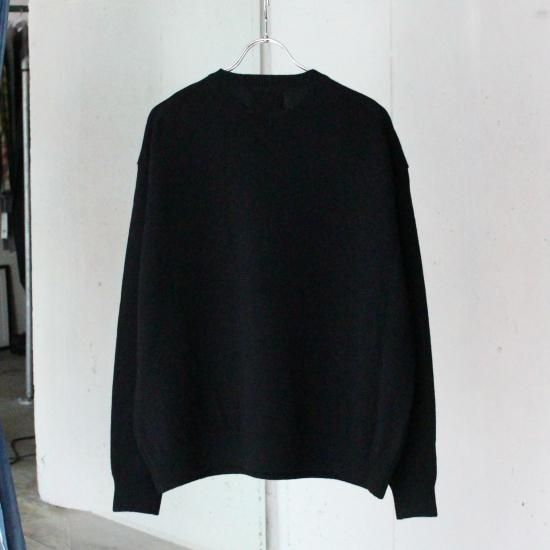 YOKO SAKAMOTO CREW NECK KNIT - BLACK - PURAS