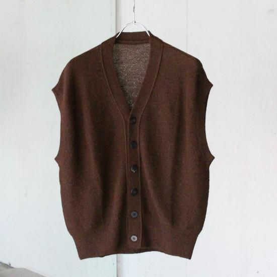 MITTAN 無染色ベビーアルパカベスト - 茶 - PURAS