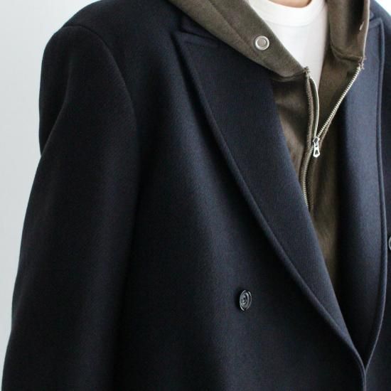 【24AW完売品】アルテリア SOFT MELTON DB JKT ブラウン３ ULTERIORのダブルジャケット｜水岡