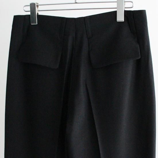 Lea Boberg D.P. TROUSERS/BRITISH WOOL CREPE - BLACK - PURAS