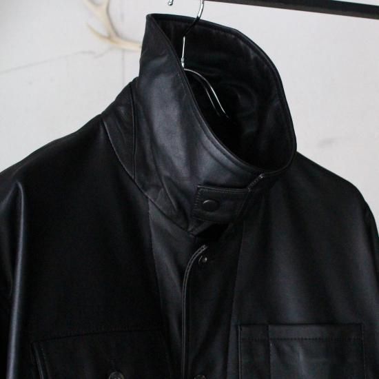 CCU CHORE JACKET/COW SKIN - BLACK - PURAS