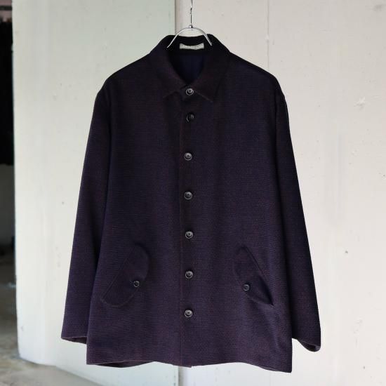 ジャケット・アウター WOOL RAYON VELVET YARN COVER JACKET Gorsch WOOL RAYON VELVET YARN COVER JACKET - NAVY - PURAS