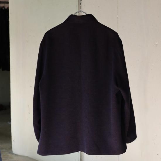 ジャケット・アウター WOOL RAYON VELVET YARN COVER JACKET Gorsch WOOL RAYON VELVET YARN COVER JACKET - NAVY - PURAS