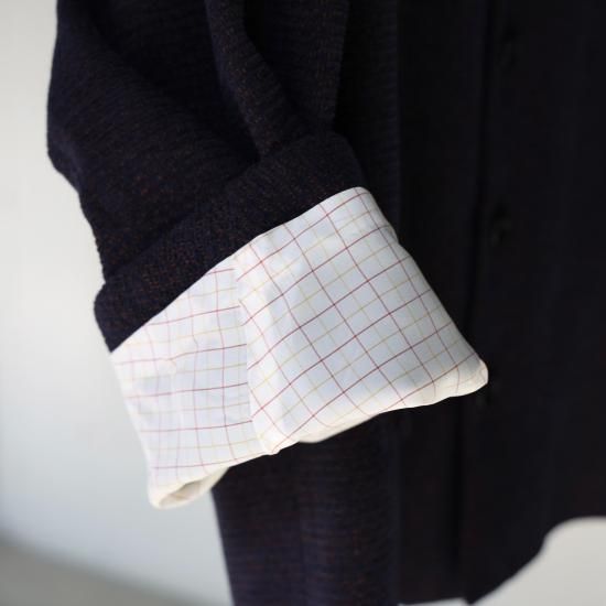 ジャケット・アウター WOOL RAYON VELVET YARN COVER JACKET Gorsch WOOL RAYON VELVET YARN COVER JACKET - NAVY - PURAS