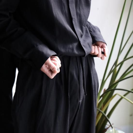 YOKO SAKAMOTO JUMP SUIT Black Lサイズ YOKO SAKAMOTO SUIT JUMP SUIT RECYCLE POLYESTER BLK | 洋服と