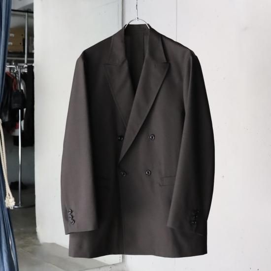 ジャケット・アウター ULTERIOR SUPERFINEWOOL TROPICAL DB JKT ULTERIOR SUPER FINE WOOL TROPICAL DB JKT - ROAST BROWN - PURAS