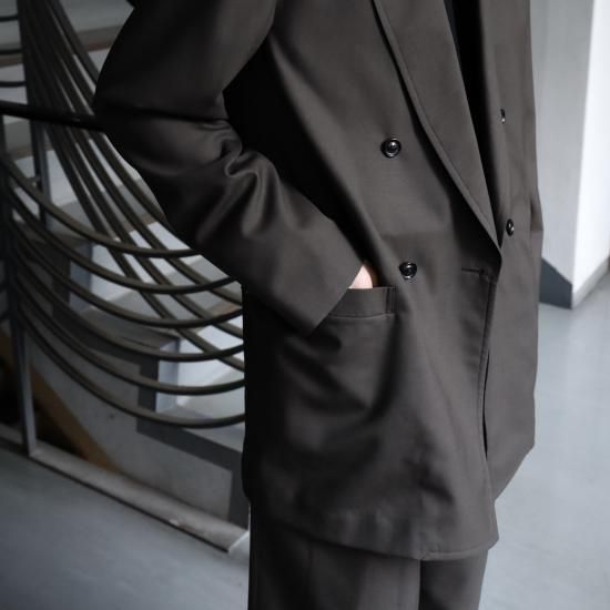 ULTERIOR SUPER FINE WOOL TROPICAL DB JKT - ROAST BROWN - PURAS