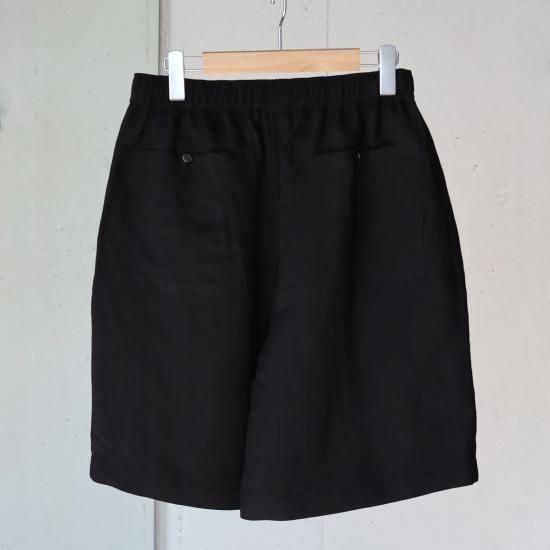 Gorsch BAMBOO LINEN SHORTS - BLACK - PURAS