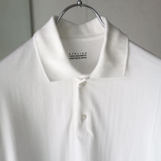 YOKO SAKAMOTO STANDARD TUBE POLO - WHITE - PURAS