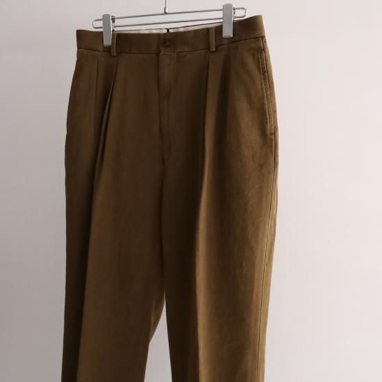 NEAT 2 TUCK CHINO PANTS ブラウン 系 サイズ 48 NEAT 2 TUCK CHINO PANTS ブラウン 系 サイズ 48