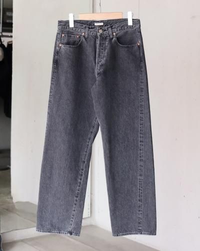 パンツ ULTERIOR WASHED SELVEDGE BLACK DENIM 4 ULTERIOR WASHED SELVEDGE BLACK DENIM 5P PANTS - USED GREY - PURAS