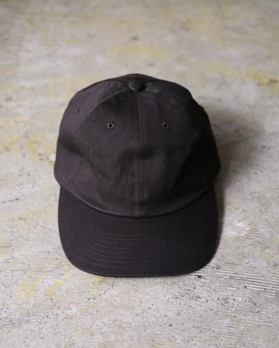 ULTERIOR WASHED VINTAGE TWILL 6 PANELED CAP - DARK BROWN - PURAS