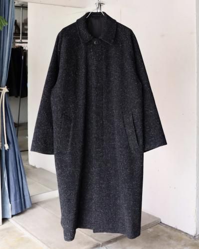 YOKO SAKAMOTO BAL COLLAR COAT - BLACK - PURAS