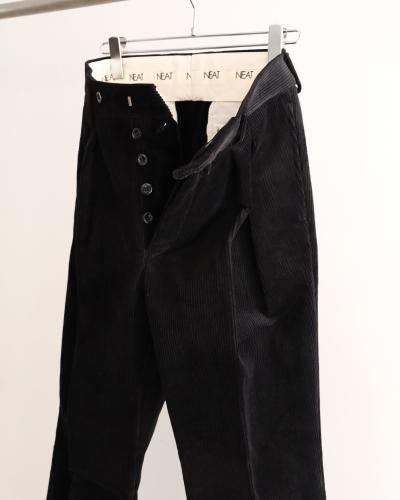 NEAT コーデュロイフレアスラックス black NEAT 