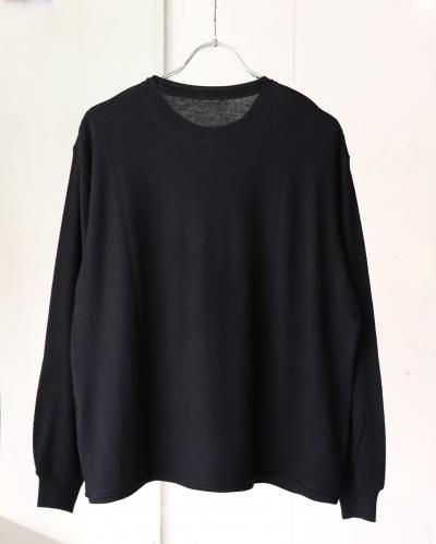 トップス ULTERIOR SUPER FINE COTTON CUT-OFF P/O ULTERIOR SUPER FINE WOOL COTTON CUT-OFF P/O - BLACK - PURAS