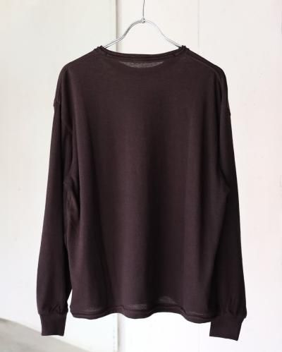 ULTERIOR SUPER FINE WOOL COTTON CUT-OFF P/O - AZUKI BROWN