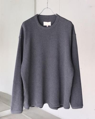 YOKO SAKAMOTO CREW NECK PULLOVER - CHARCOAL GRAY - PURAS