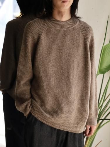 MITTAN 無染色ローカシミヤセーター - 原毛茶 - PURAS