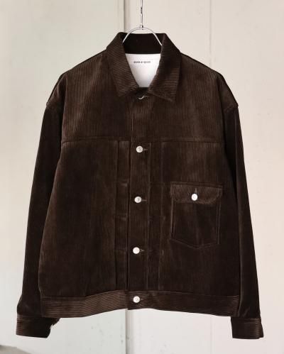 SEVEN BY SEVEN 1ST TYPE CORDUROY JACKET - DARK BROWN - PURAS