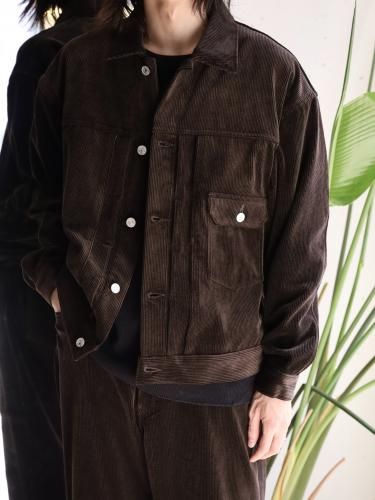 SEVEN BY SEVEN 1ST TYPE CORDUROY JACKET - DARK BROWN - PURAS