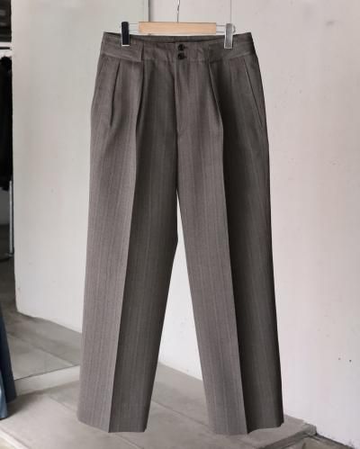 パンツ ulterior STRIPE FLANNEL WIDE TROUSER ULTERIOR』