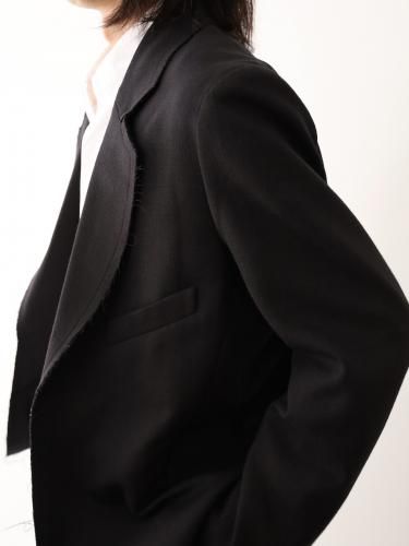 Lea Boberg R.N.L.-SB BLAZER/BRITISH DOUBLE WOOL CREPE - BLACK - PURAS