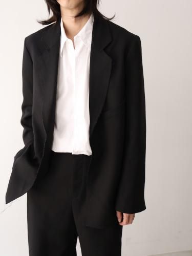 Lea Boberg R.N.L.-SB BLAZER/BRITISH DOUBLE WOOL CREPE - BLACK - PURAS