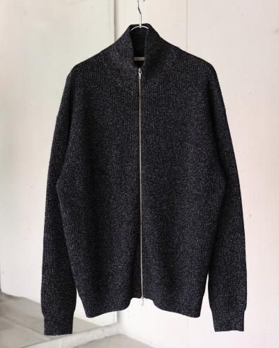 ULTERIOR W/C MEALANGE RIB DRIVERS KNIT - BLACK MIX - PURAS