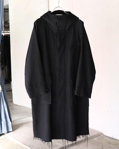 ジャケット・アウター Tohnai WOOL FLEECE RELAXED PARKA COAT TOHNAI PARKA COAT - BLACK - PURAS