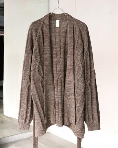 オープロジェクト　o project カーディガン O project CABLE ROBE CARDIGAN - DARK MIX - PURAS